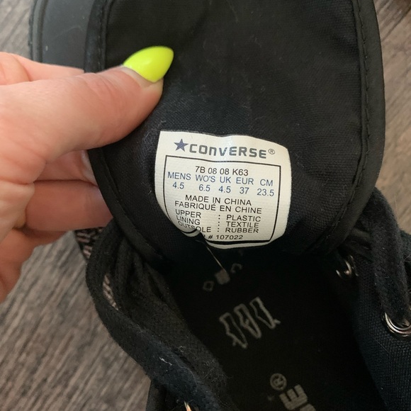 Silver Sequin Black Converse - Picture 4 of 4